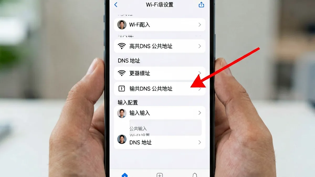 在手机设置页面修改DNS指向公共服务器以恢复17c官网访问的操作步骤截图